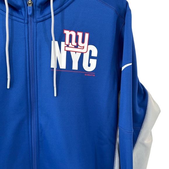 Nike New York Giants men’s Mascot full zip hoodie L blue grey NFL jacket NWT - Picture 3 of 8
